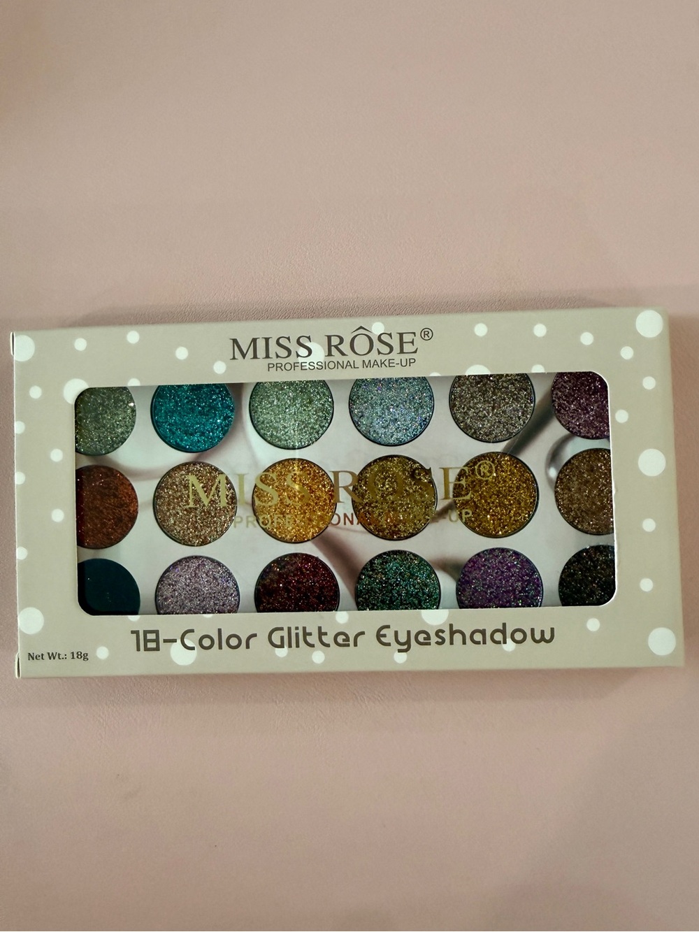 3/$25 ✨ MISS RÔSE Professional Make-Up 18-Color Glitter Eyeshadow Palette ✨